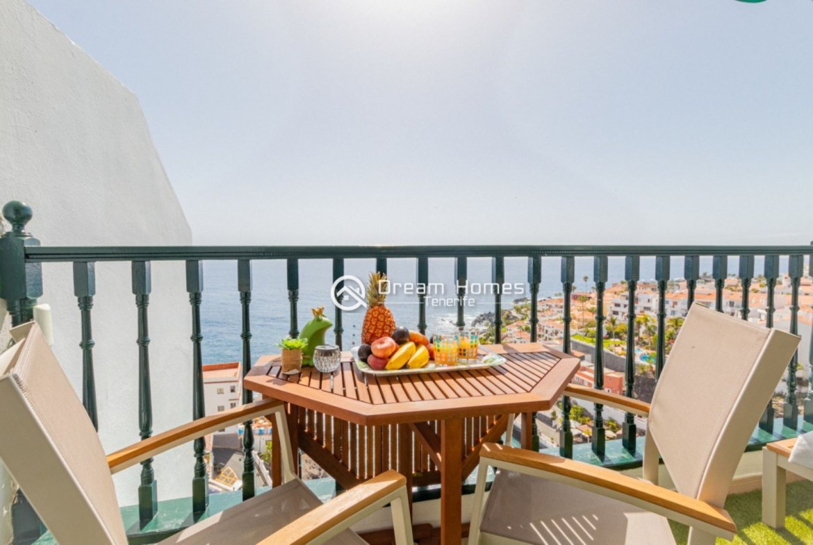 Santiago Beach Studio Apartment, Puerto de Santiago Terrace Real Estate Dream Homes Tenerife