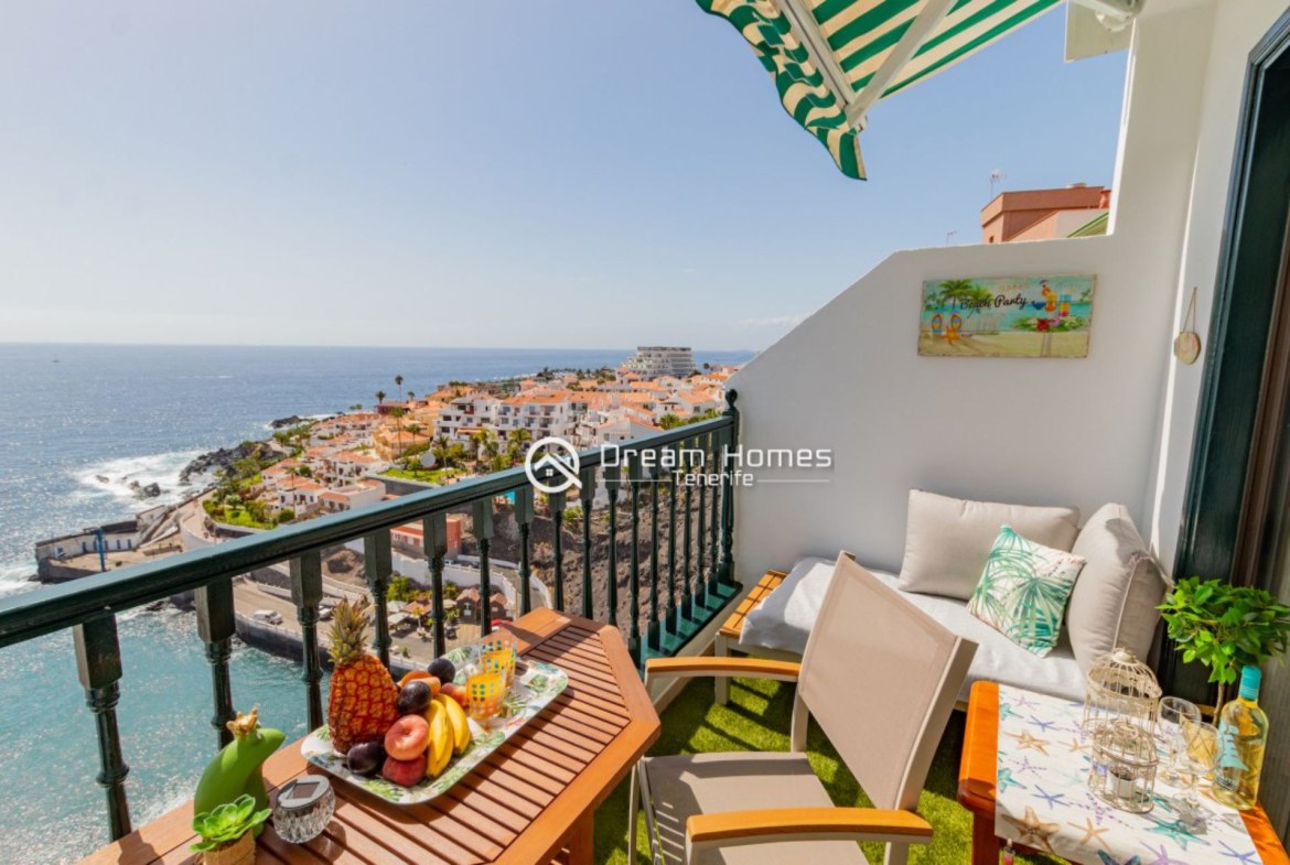 Santiago Beach Studio Apartment, Puerto de Santiago Terrace Real Estate Dream Homes Tenerife