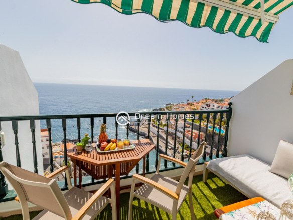Santiago Beach Studio Apartment, Puerto de Santiago Terrace Real Estate Dream Homes Tenerife