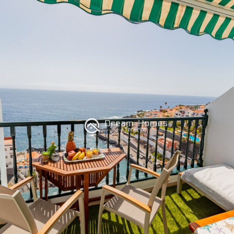 Santiago Beach Studio Apartment, Puerto de Santiago Terrace Real Estate Dream Homes Tenerife