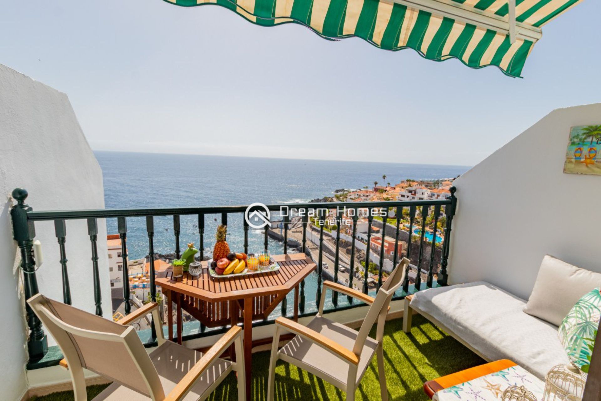 Santiago Beach Studio Apartment, Puerto de Santiago Terrace Real Estate Dream Homes Tenerife