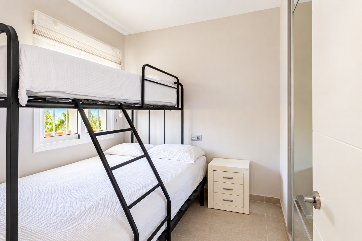 Bright Minimal Bunk Bed Bedroom