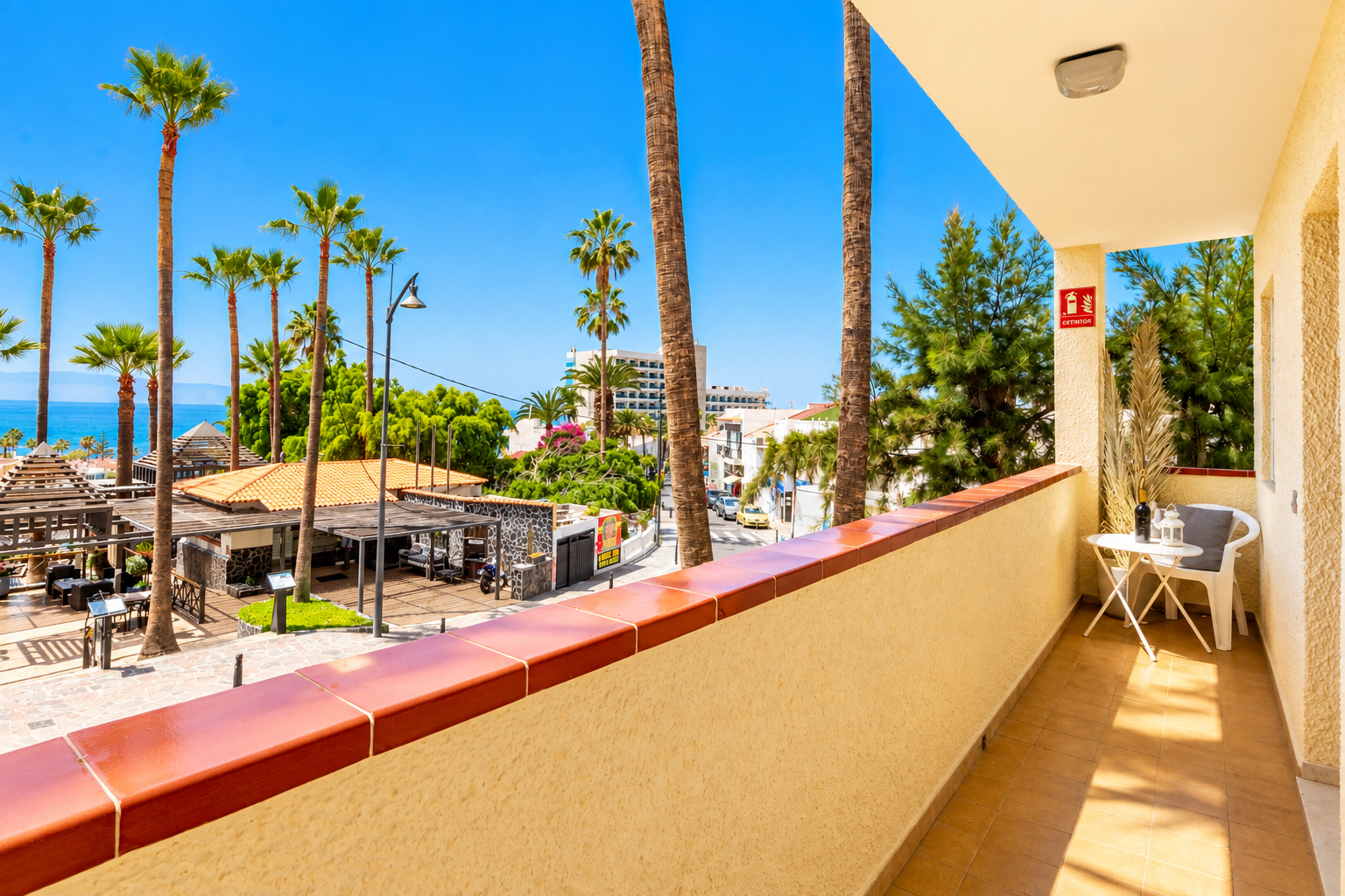 Sunny Mediterranean Balcony Overlooking the Sea