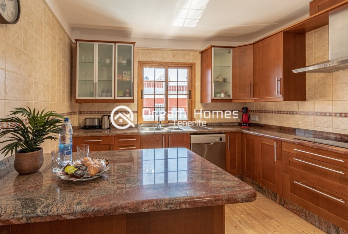 Spacious 7 Bedrooms in Villa Anastasia Kitchen Real Estate Dream Homes Tenerife