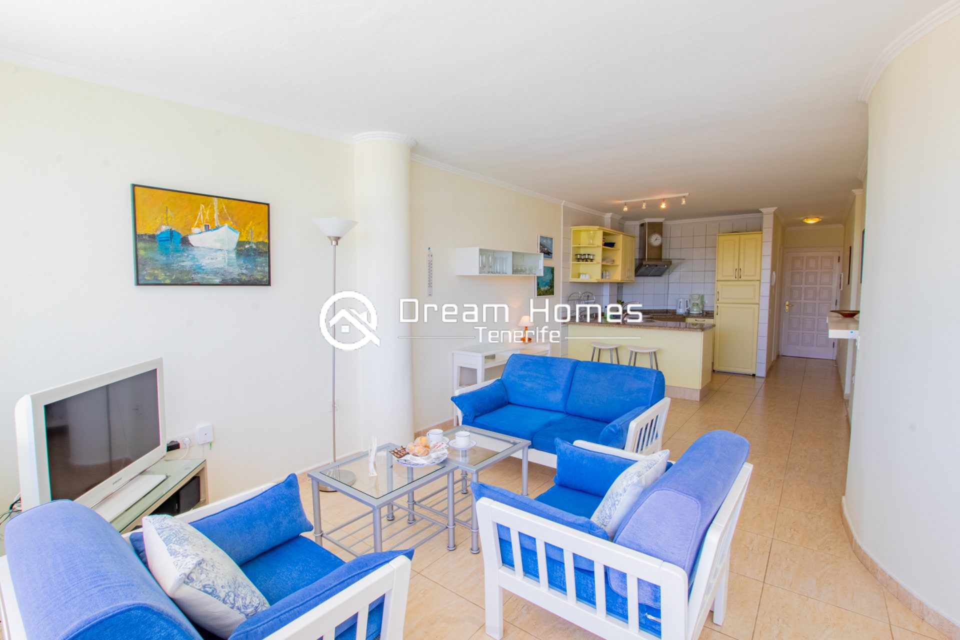 Bright 2-Bedroom Apartment with Fantastic Views Living Room Real Estate Dream Homes Tenerife