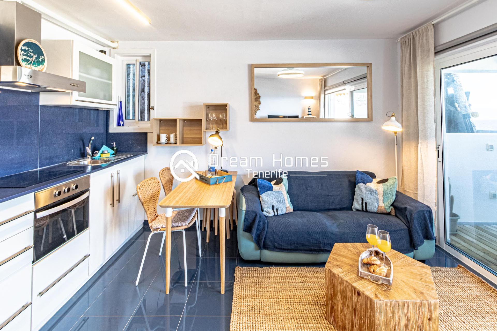 Oceanfront Oasis Two Bedroom Apartment in Los Gigantes Living Room Real Estate Dream Homes Tenerife