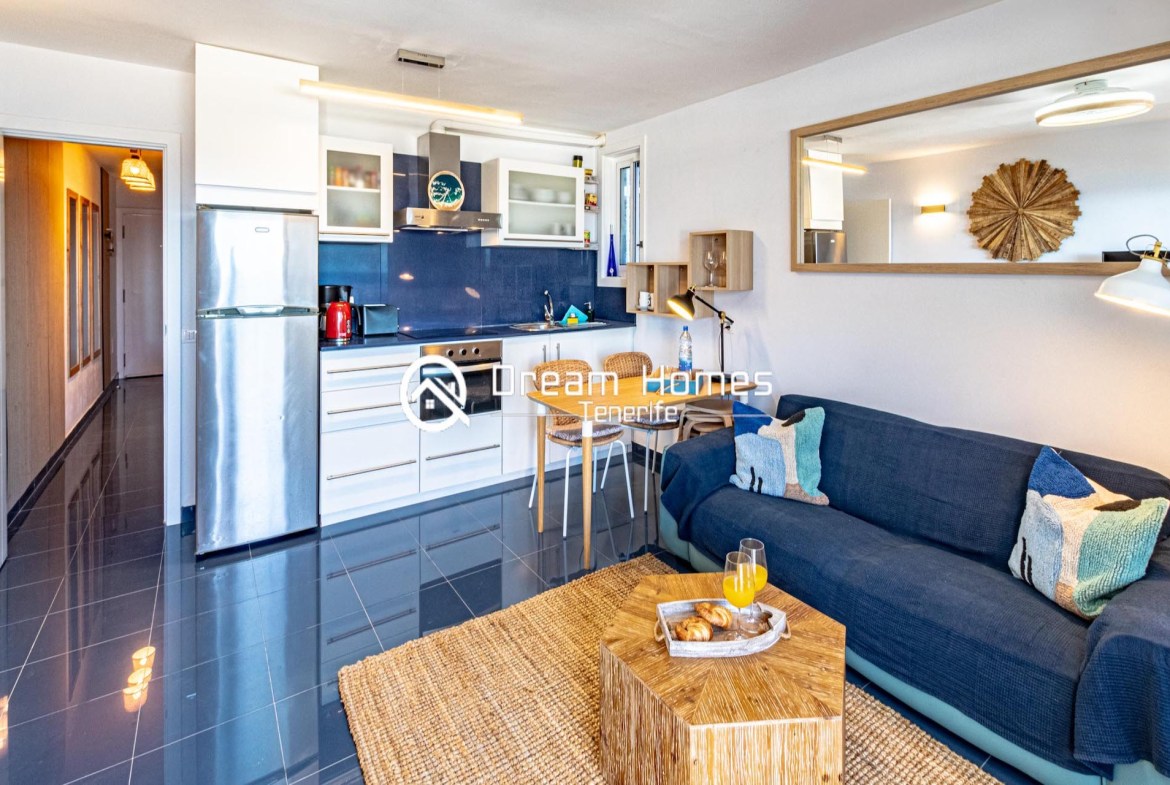 Oceanfront Oasis Two Bedroom Apartment in Los Gigantes Living Room Real Estate Dream Homes Tenerife