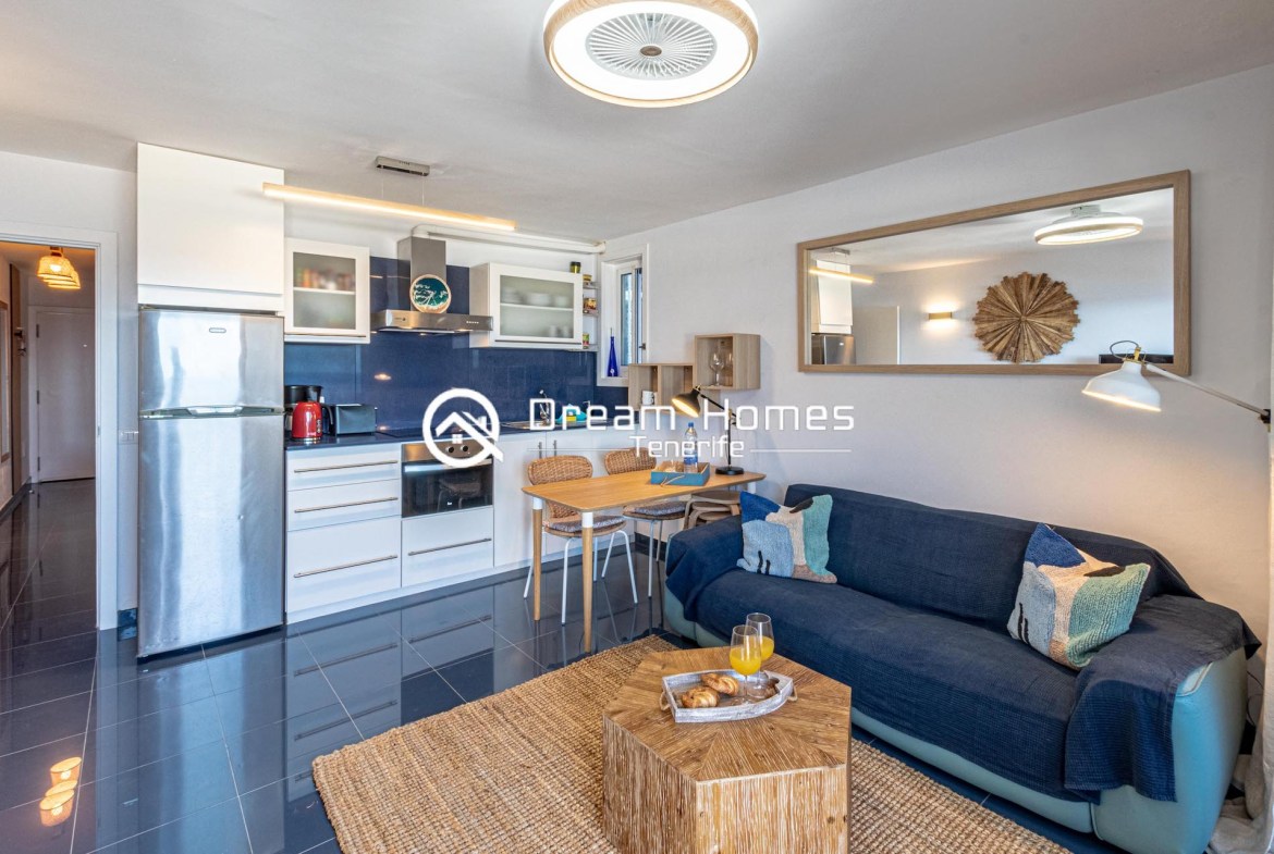 Oceanfront Oasis Two Bedroom Apartment in Los Gigantes Living Room Real Estate Dream Homes Tenerife