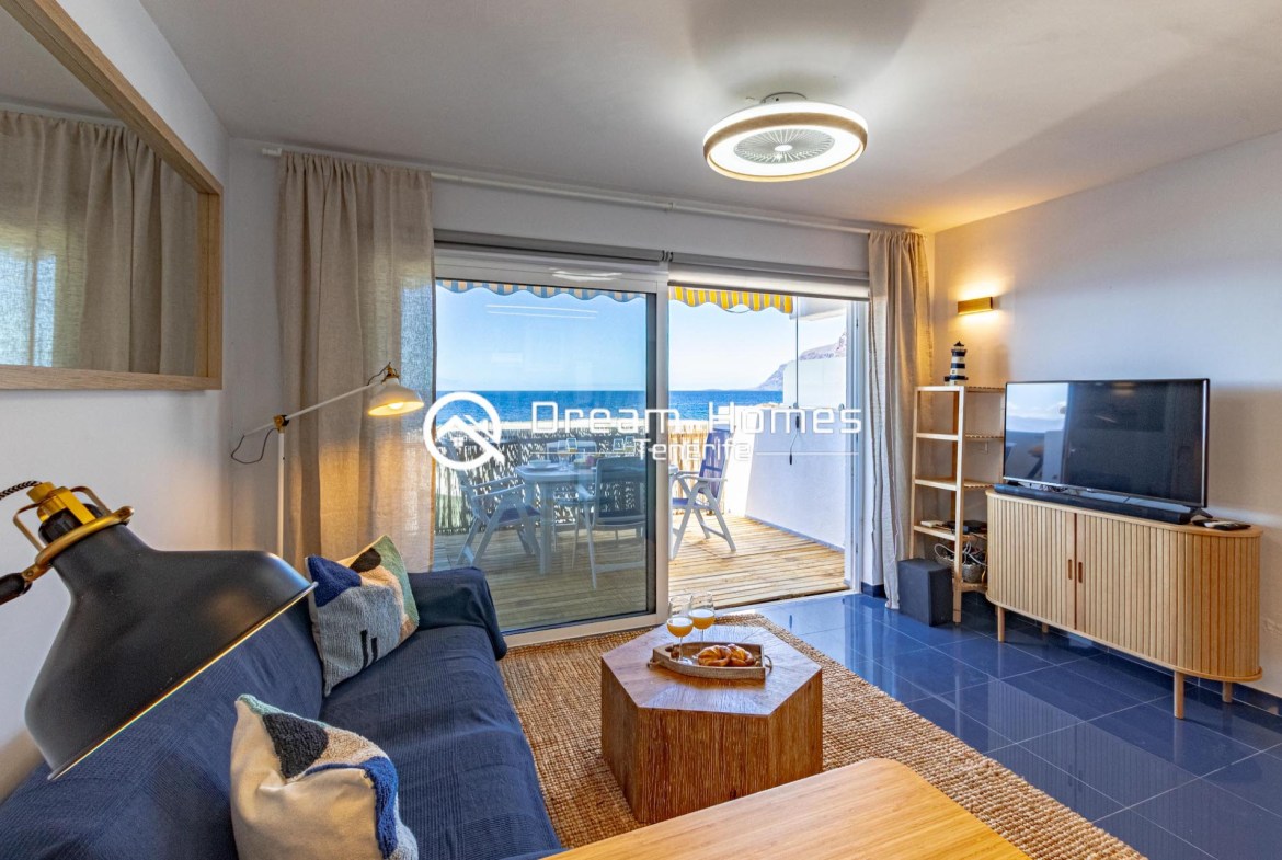 Oceanfront Oasis Two Bedroom Apartment in Los Gigantes Living Room Real Estate Dream Homes Tenerife