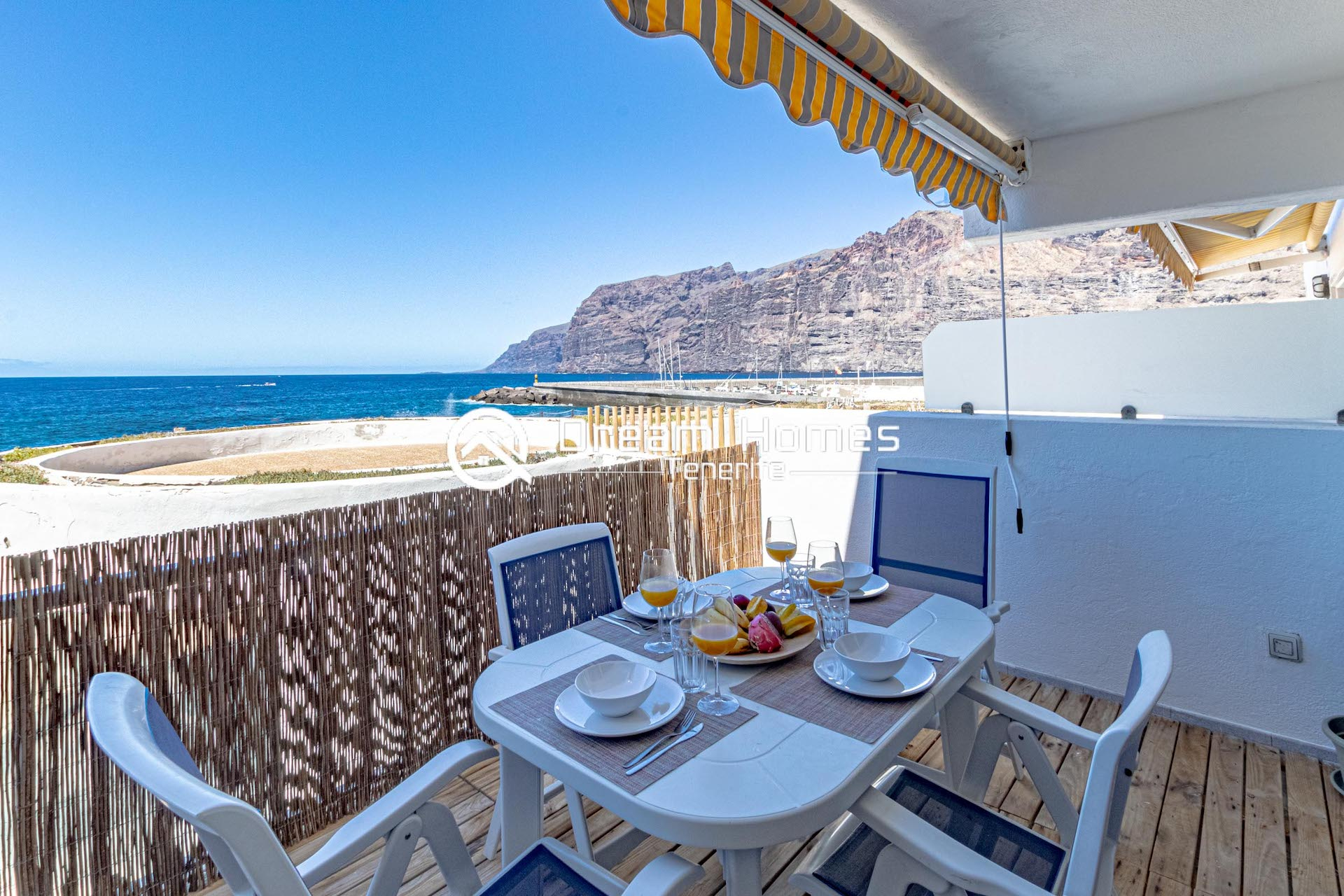 Oceanfront Oasis Two Bedroom Apartment in Los Gigantes Terrace Real Estate Dream Homes Tenerife