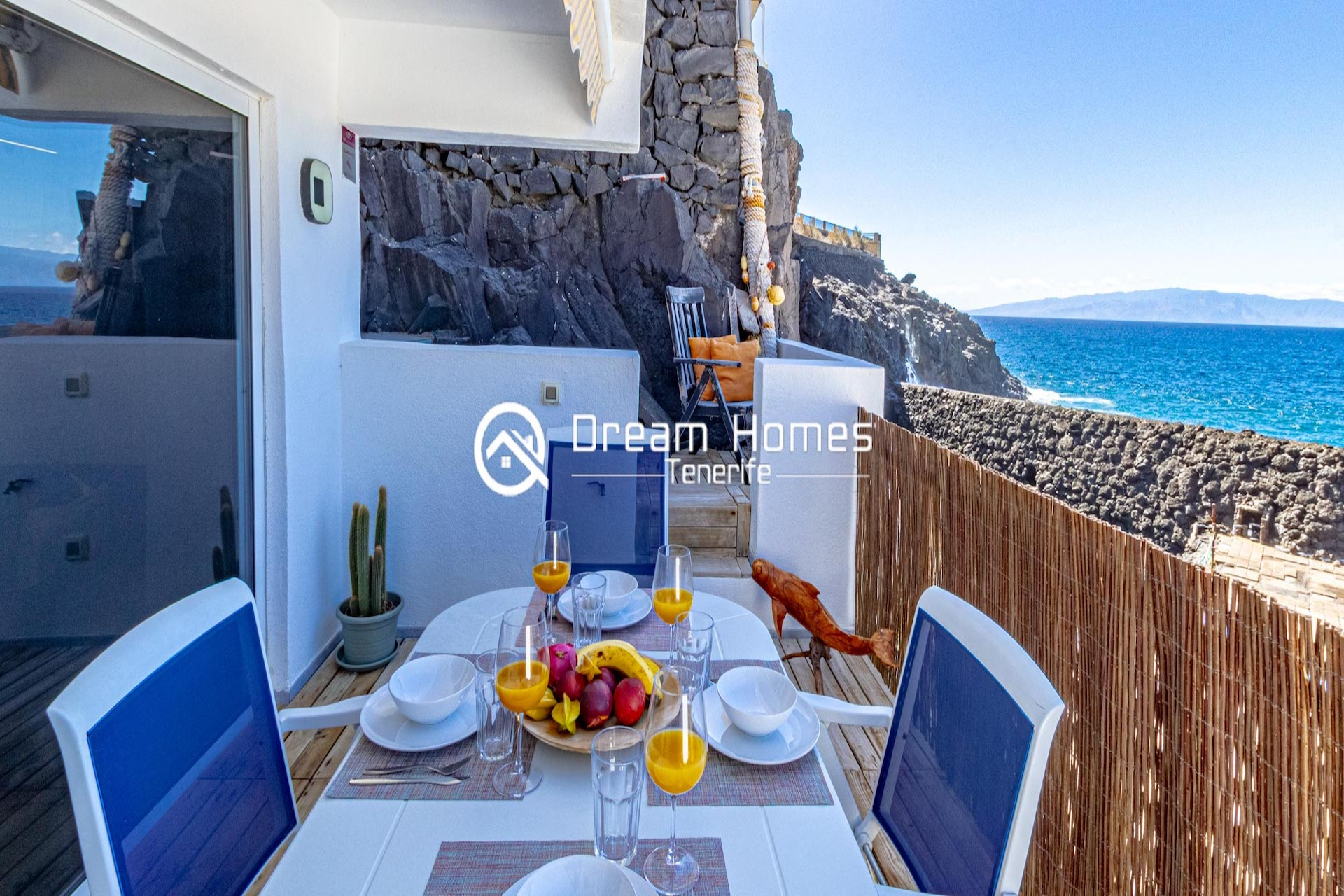 Oceanfront Oasis Two Bedroom Apartment in Los Gigantes Terrace Real Estate Dream Homes Tenerife