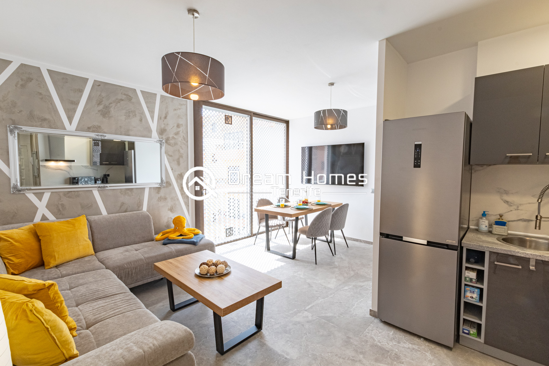 Brand New One Bedroom Apartment in Puerto de Santiago Living Room Real Estate Dream Homes Tenerife