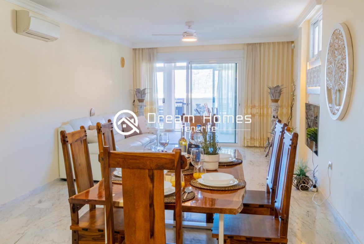 Bright 3-Bed with Terrace & Views Dining Area Real Estate Dream Homes Tenerife