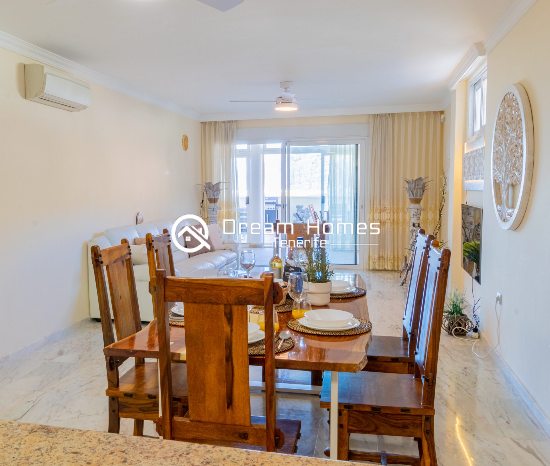 Bright 3-Bed with Terrace & Views Dining Area Real Estate Dream Homes Tenerife