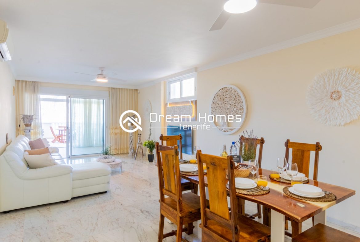 Bright 3-Bed with Terrace & Views Dining Area Real Estate Dream Homes Tenerife