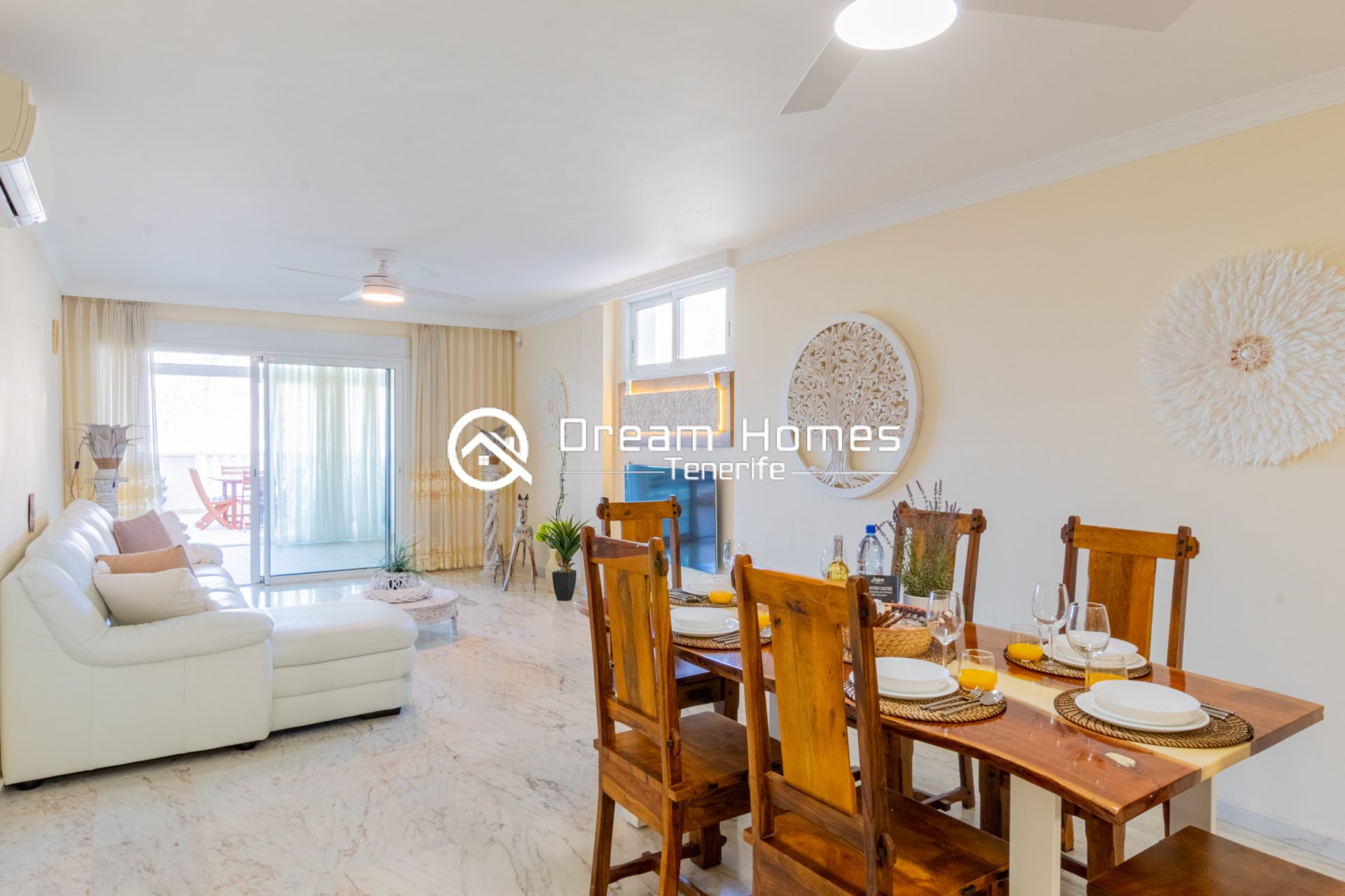 Bright 3-Bed with Terrace & Views Dining Area Real Estate Dream Homes Tenerife