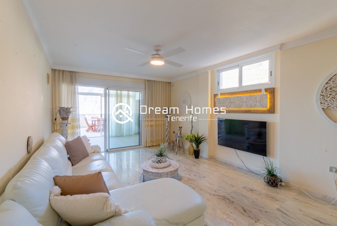 Bright 3-Bed with Terrace & Views Living Room Real Estate Dream Homes Tenerife