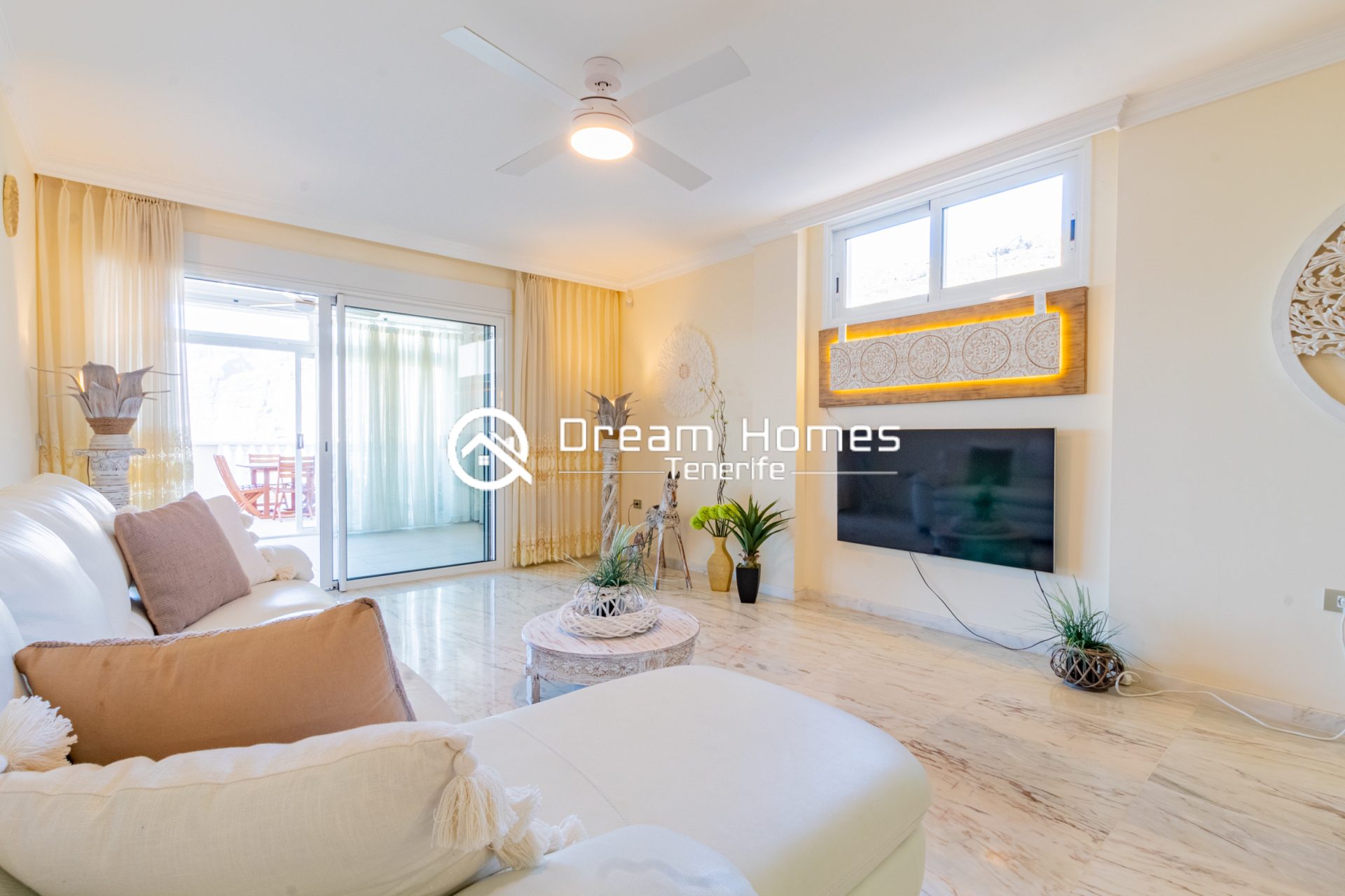 Bright 3-Bed with Terrace & Views Living Room Real Estate Dream Homes Tenerife