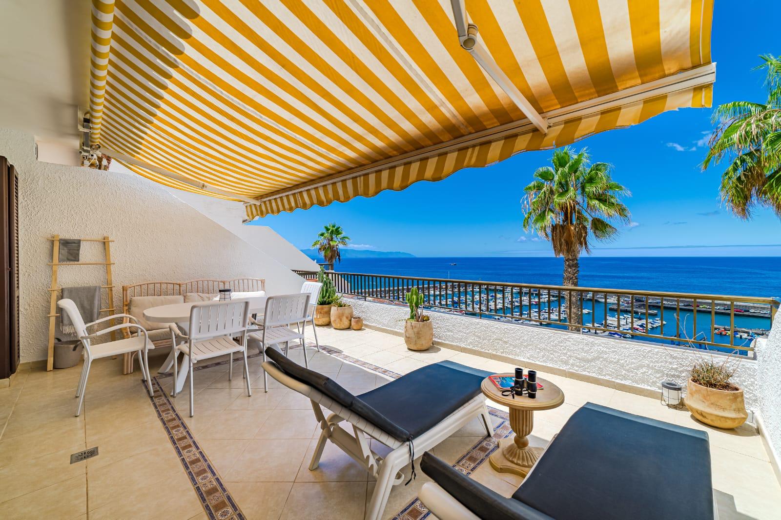 For Holiday Rent Two Bedroom Apartment Ocean View Terrace Swimming Pool Puerto de Santiago Los Gigantes 33 Sunset Dreams by Dream Homes Tenerife Terrace Real Estate Dream Homes Tenerife