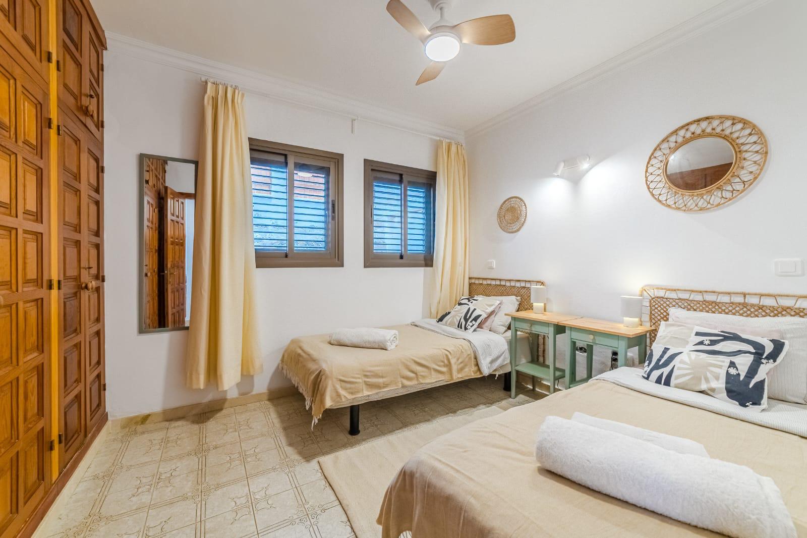 For Holiday Rent Two Bedroom Apartment Puerto de Santiago Los Gigantes Tenerife Swimming Pool Terrace Ocea View14 Sunset Dreams by Dream Homes Tenerife Bedroom Real Estate Dream Homes Tenerife