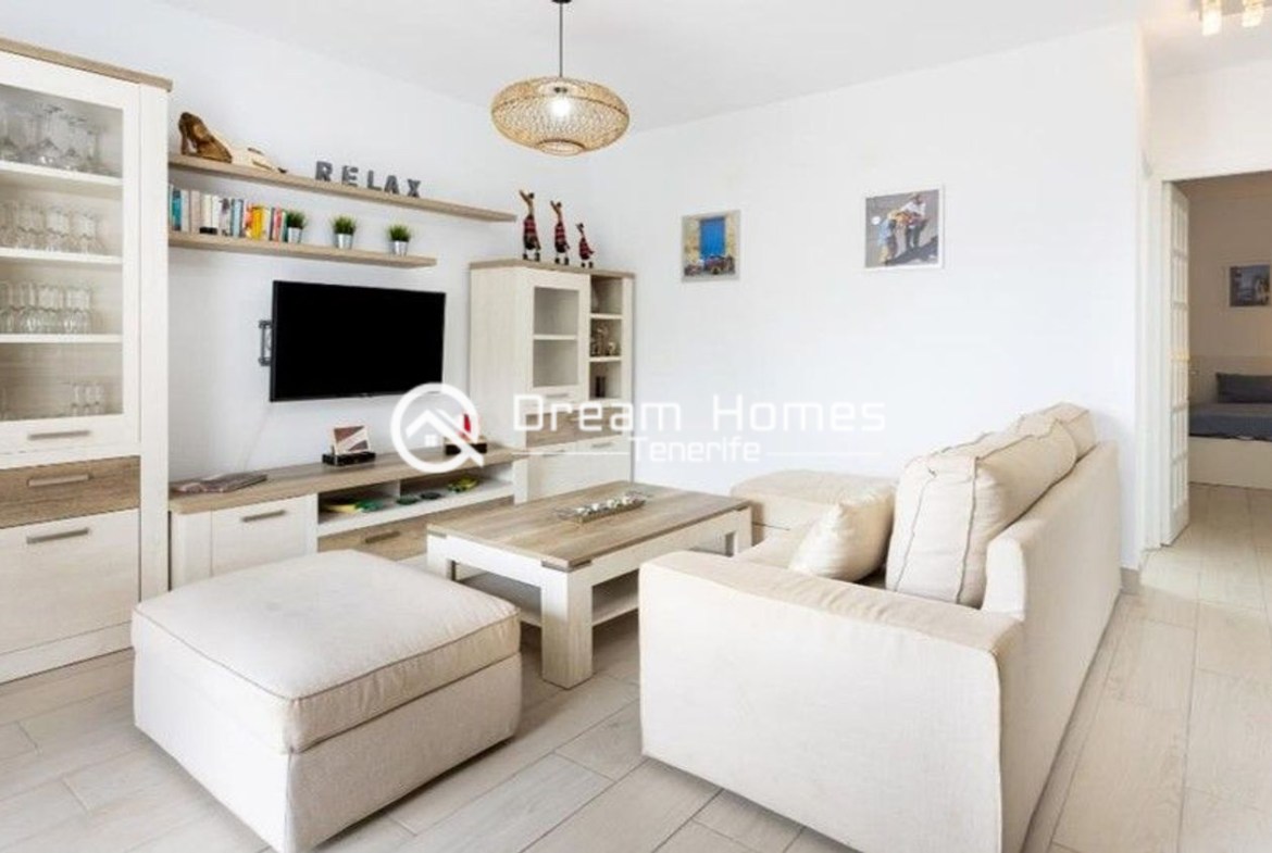 South-Facing Apartment with Sea Views Living Room Real Estate Dream Homes Tenerife
