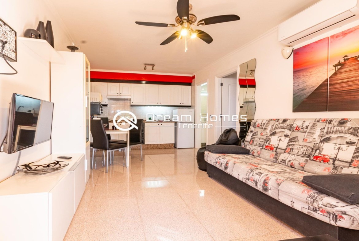 Breathtaking 1-Bedroom Apartment in Los Gigantes Living Room Real Estate Dream Homes Tenerife