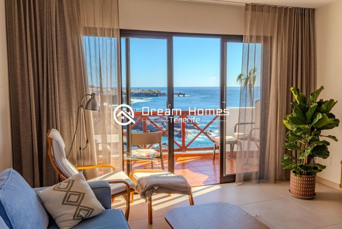 Elegant Penthouse with Sea Views Living Room Real Estate Dream Homes Tenerife
