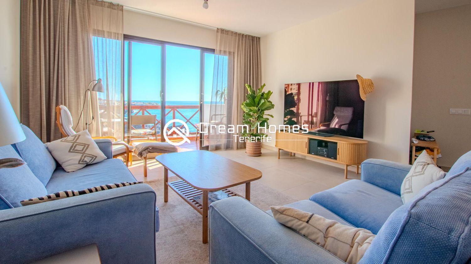 Elegant Penthouse with Sea Views Living Room Real Estate Dream Homes Tenerife