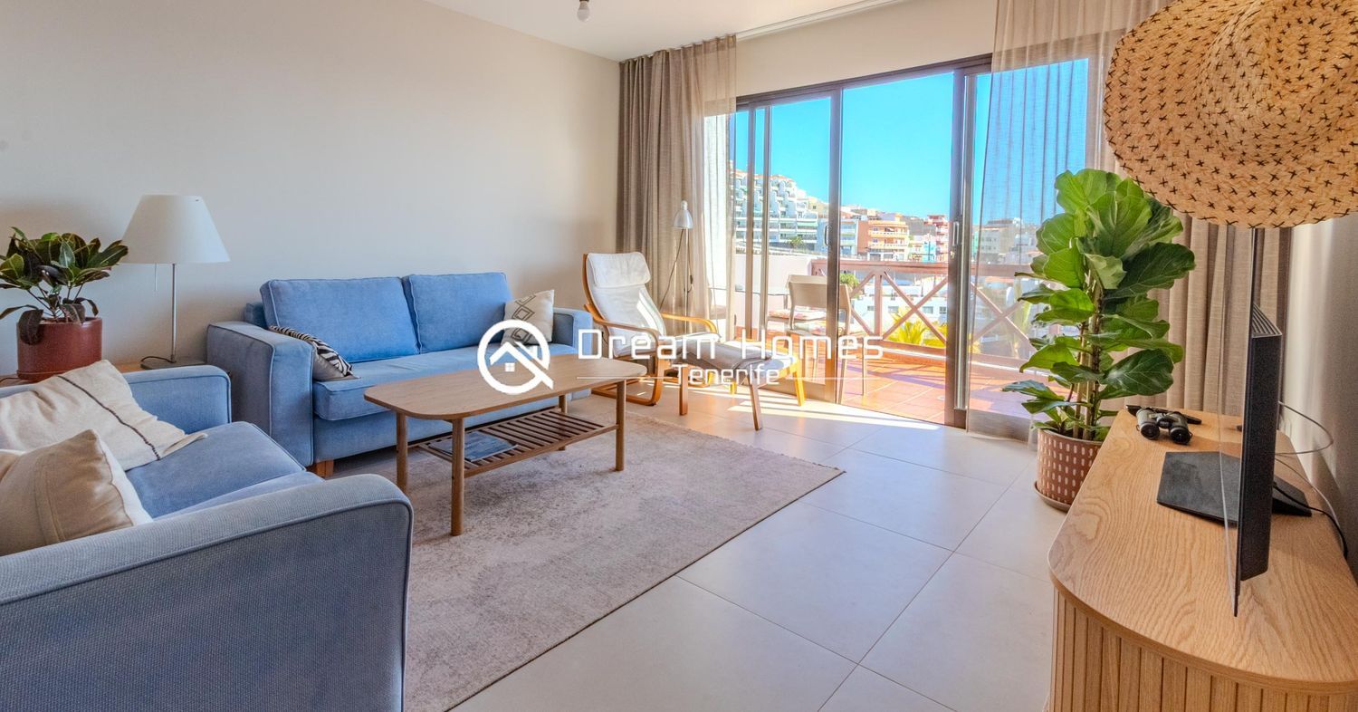 Elegant Penthouse with Sea Views Living Room Real Estate Dream Homes Tenerife
