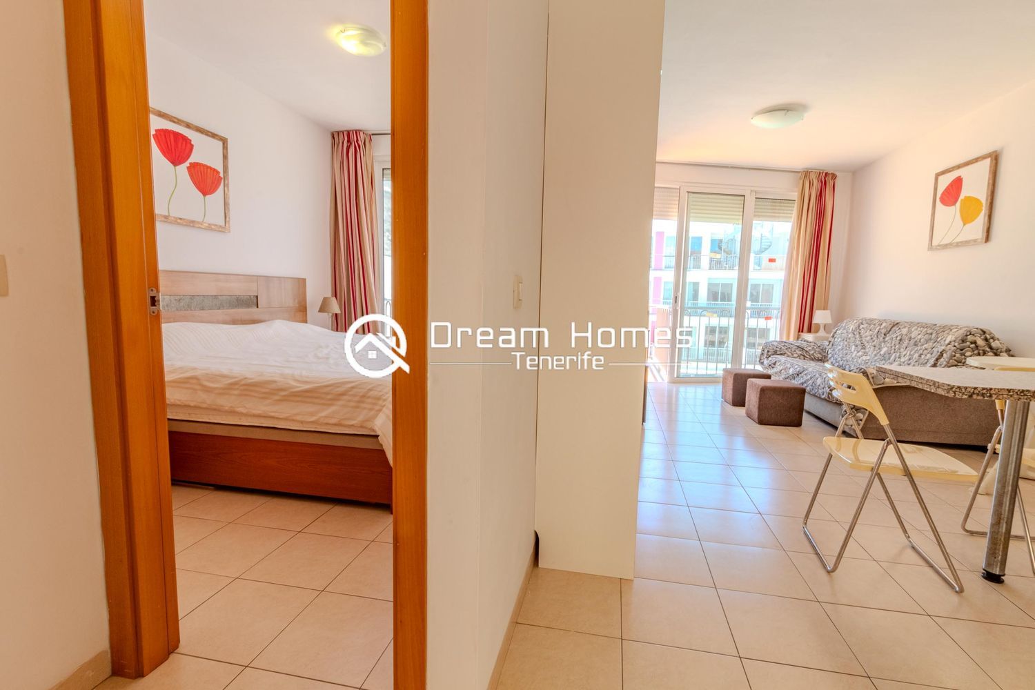 Lovely 1BR Apartment in Complex Living Room Real Estate Dream Homes Tenerife