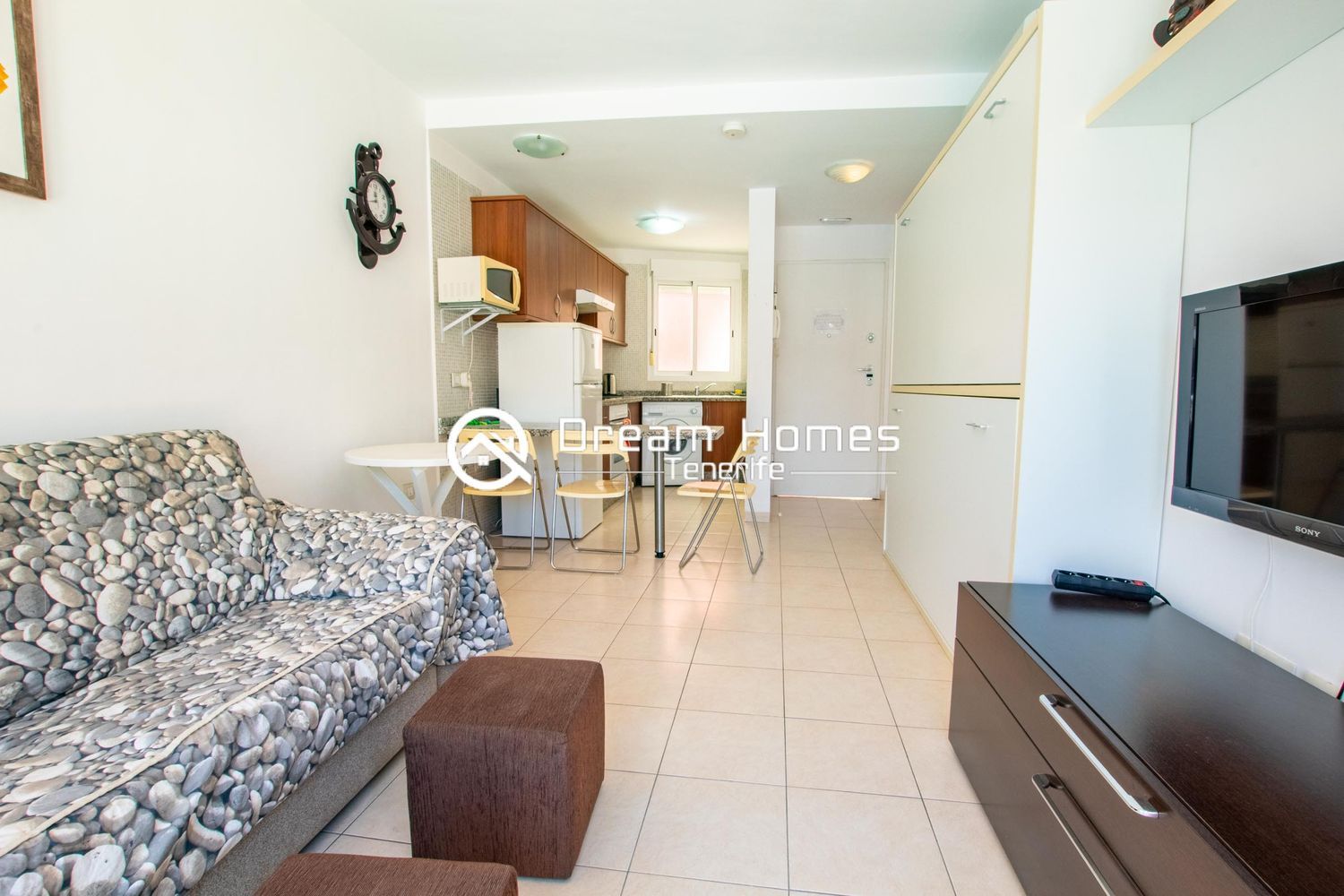 Lovely 1BR Apartment in Complex Living Room Real Estate Dream Homes Tenerife